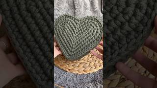 Free Pattern 🤍 crochettutorial basket heart [upl. by Des]