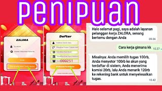 ZALORA penipu  Zalora palsu Kerja paruh waktu [upl. by Hasan423]