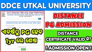 DDCE UTKAL UNIVERSITY PG ADMISSION 2024UTKAL UNIVERSITY DISTANCE PG APPLY odishapg ddce cpet2024 [upl. by Khalsa]