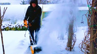 лопата на аккумуляторах  серьезно снегоуборщик DEKO покажу как им работать и обзор [upl. by Cthrine]