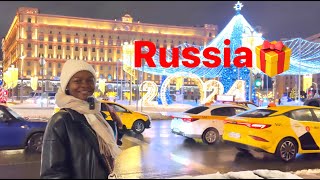 Новогодняя сказочная Москва в канун нового года 2024 New year and Christmas life in Russia at night [upl. by Leban798]