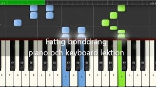 Fattig bonddräng piano lektion med melodi och ackord [upl. by Amsden]