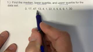 Find the Median Lower Quartile and Upper Quartile [upl. by Ashok]