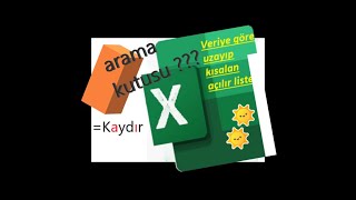 EXCEL 7  DİNAMİK VERİ DOĞRULAMA KAYDIR AÇILIR LİSTEDE ARAMA YAPMA ARAMA KUTUSU OLUŞTURMA [upl. by Eresed]