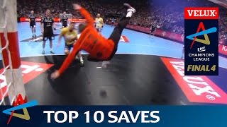 Big saves on handballs biggest stage  Top 10 Saves in VELUX EHF FINAL4 history [upl. by Qulllon]