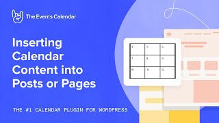 Inserting Calendar Content into Posts or Pages [upl. by Hamehseer739]