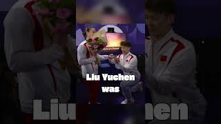 Liu Yuchen proposes to Huang Ya Qiong after she wins Olympic gold badminton olympics romance [upl. by Ailes]