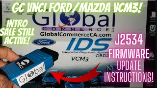 GC VNCI VCM3 FordMazda J2534 Firmware Update INSTRUCTIONS [upl. by Refitsirhc119]