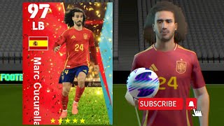 Training guide for Cucurella for max rating 97  Spain Winner camping Pack  efootball 2024 [upl. by Raffarty]