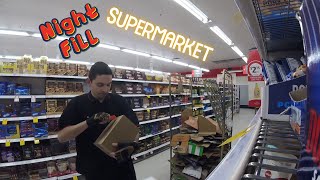 Working in a Grocery Supermarket  Night Fill ASMR [upl. by O'Gowan]