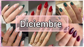 Uñas DICIEMBRE 2024 💅💥IDEAS DISEÑOS elegantes FÁCIL DICIEMBRE [upl. by Airpac]