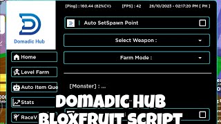 OP Domadic Hub Bloxfruit Roblox Script Hack  Roblox Executors  Mobile amp PC [upl. by Leander]