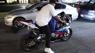 BMW S1000RR Launch Control Sounds Shoots Flames [upl. by Turpin442]