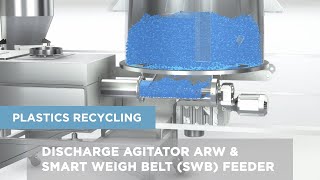 Plastics Recycling Technology Coperion ARW Discharge Agitator and SWB Weigh Belt Feeder [upl. by Caprice]