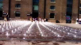 Granary Square Fountains London [upl. by Ainerol]