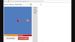 Blockly Games Pond Tutor Level 5 [upl. by Yate702]