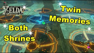 Twin Memories Both Shrines How to get there and Solve Breath of The Wild Zelda [upl. by Roede86]