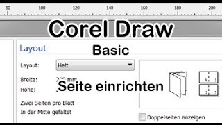 Corel Draw Basic Seite einrichten [upl. by Nodnnarb]