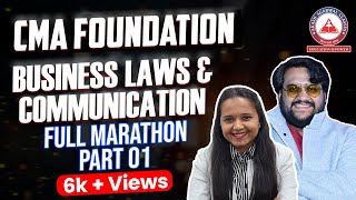 CMA Foundation Business Laws amp Communication Marathon Part 01  Akash Agarwal Classes [upl. by Brothers]