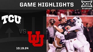 TCU vs Utah Highlights  2024 Big 12 Football [upl. by Nolek]