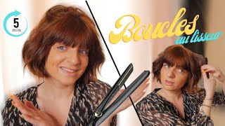 TUTO  COMMENT FAIRE DES BOUCLES WAVY AU LISSEUR [upl. by Kcim586]