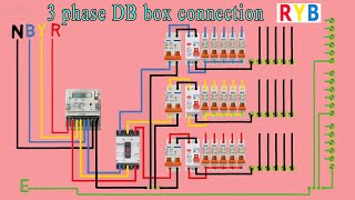 3 phase distribution DB box wiring diagram [upl. by Lazor]