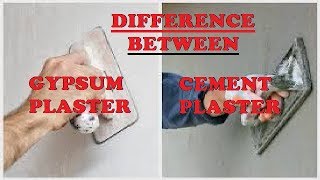 Difference Between Gypsum Plaster amp Cement Plaster [upl. by Jp]