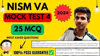 NISM VA MOCK TEST 2024  NISM 5A EXAM PREPARATION  NISM MOCK TEST  nism5a nismexampreparation [upl. by Athal65]