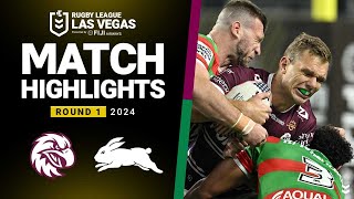 NRL 2024  Sea Eagles v Rabbitohs  Match Highlights [upl. by Bithia]