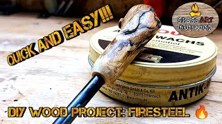 DIY wood project firesteel woodworking [upl. by Aicarg395]