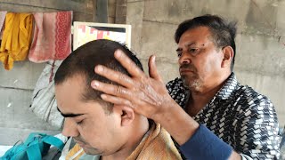 Street head massage Just 1 😴I Indians ASMR I [upl. by Ennairod]