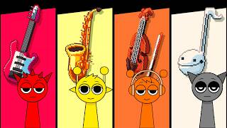 INCREDIBOX SPRUNKI en muchos instrumentos musicales [upl. by Rihana]