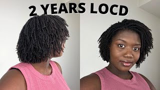 2 YEAR MICROLOCS UPDATE Trimming my Locs amp Loc Journey Recap [upl. by Billi]