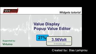 Virtuino Value Display amp Popup Window  tutorial [upl. by Atiuqihc]