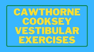 CawthorneCooksey Vestibular Exercise [upl. by Lenoil]