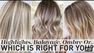 Balayage vs Highlights Hair Techniques  Hair Coloring Technique [upl. by Gratt48]