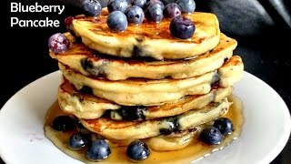 Eggless Blueberry Pancake Recipe The Best Eggless Pancake Recipe  Most Fluffy Pancake [upl. by Axia218]