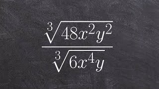 Learn how to divide two radical expressions without rationalizing the denominator [upl. by Janela]