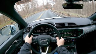 2024 Audi Q3 S Line 45 TFSI  First Person POV Test Drive [upl. by Barney]