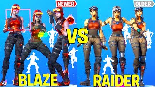 Fortnite Dance Battle Blaze vs Renegade Raider Molten Renegade Raider [upl. by Lauber552]