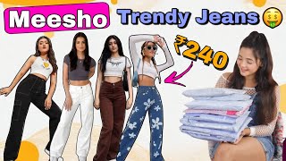 ₹240 main Trendy jeans 👖from Meesho😱🤯 Affordable jeans Haul trendyjeans meesho meeshohaul [upl. by Hawker]