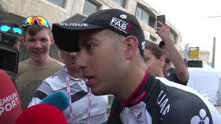 Fabio Aru  intervista post gara  Tappa 1  Giro dItalia 2018 [upl. by Sutherland]