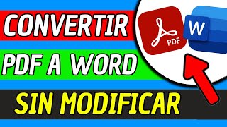 Como Convertir Un Pdf A Word Sin Que Se Modifique 2024 Muy Facil [upl. by Griz]