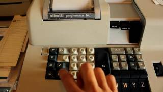 Programming example of Olivetti Programma 101 first personal PC [upl. by Suez]