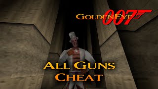 GoldenEye 007  Unlocking quotAll Gunsquot Cheat  Egyptian 00 Agent [upl. by Adnohser]