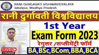 RDVV University Regular Exam Form 2023 BABscBcomBBA 1st Year  RDDV 1st Year Supply Form 2023 [upl. by Clementis778]