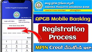 APGB Mobile Banking RegistrationActivation Process  APGB Mobile Banking MPIN [upl. by Annohsal981]