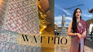 BANGKOK VLOG DAY 3 Wat Pho and Icon Siam I wore Thai clothing for the first time [upl. by Etnohs694]