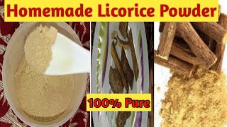 Homemade Licorice PowderLicorice Powder For Skin WhiteningLicorice Root Benefits [upl. by Cassius]