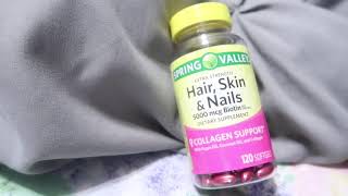 Spring Valley Hair Skin amp Nails 5000 mcg With Biotin  I Want To See Faster Result [upl. by Jehu]